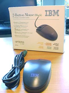 IBM Sleak Two-Button Mouse (black)